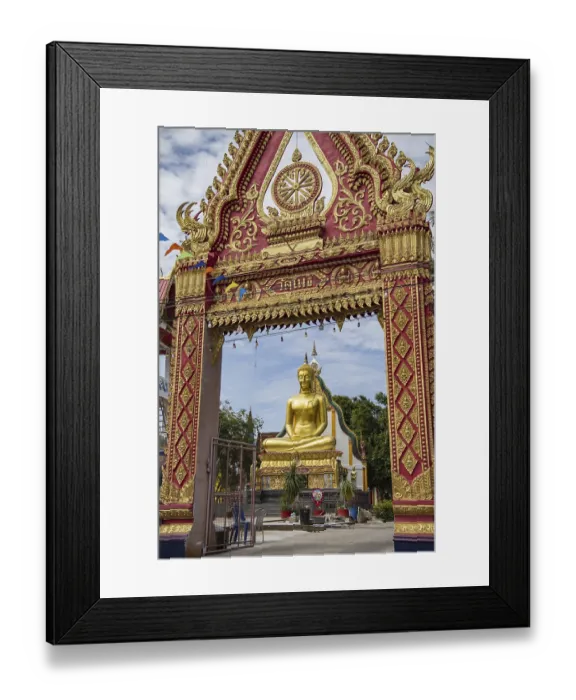 Framed Print : Wat Po in the Town of Khemarat on the Mekong River in Province of Ubon Ratchathani in Thailand Framed Print : Wat Po in the Town of Khemarat on the Mekong River in Province of Ubon Ratchathani in Thailand