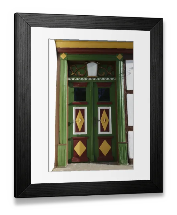 Framed Print : Old front door, Harz