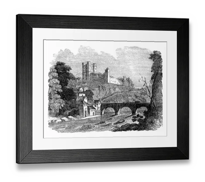 Framed Print : Richmond Castle, vintage engraved illustration Framed Print : Richmond Castle, vintage engraved illustration