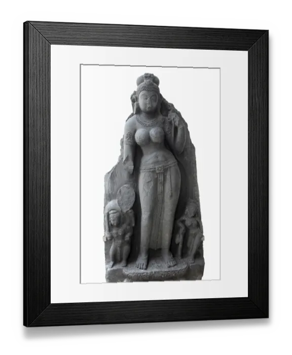 Framed Print : White Tara, from 10th century found in Bihar now exposed in the Indian Museum in Kolkata