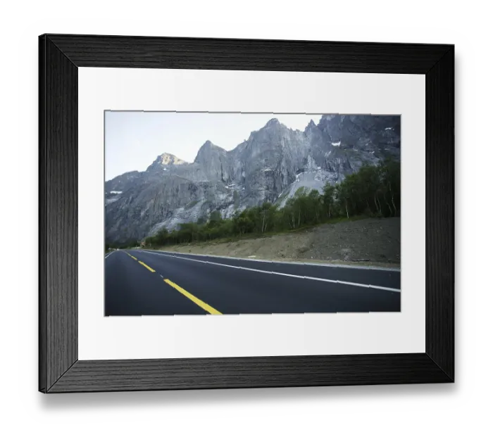 Framed Print : Mountain Trollveggen peaks, Romsdalen