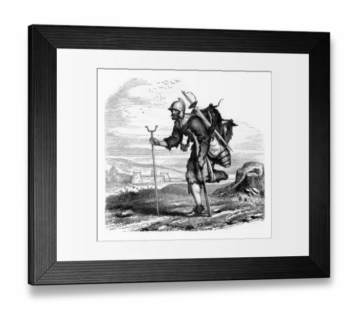 Framed Print : Wounded soldier returning from the war