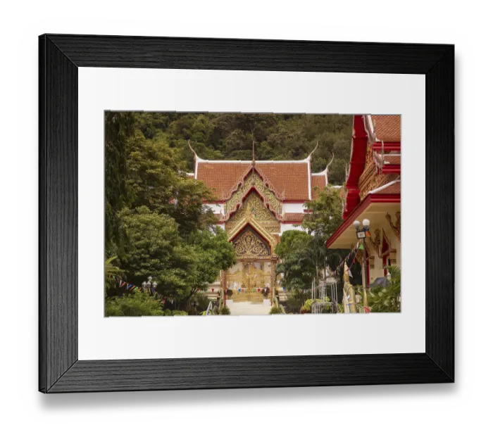 Framed Print : Kata Temple or Wat Kittisangkaram at Kata Town on Phuket isalnd in Thailand