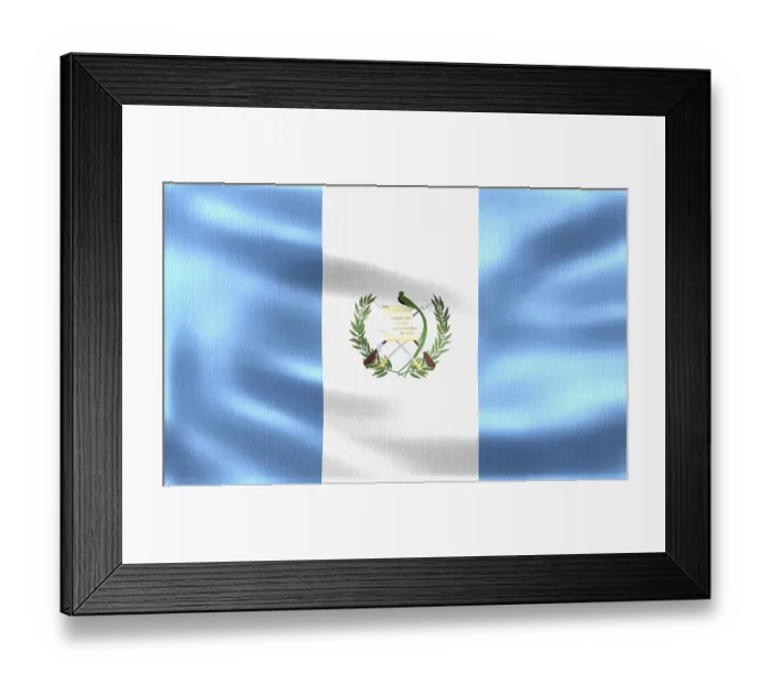 Framed Print : Flag of Guatemala waving in the wind