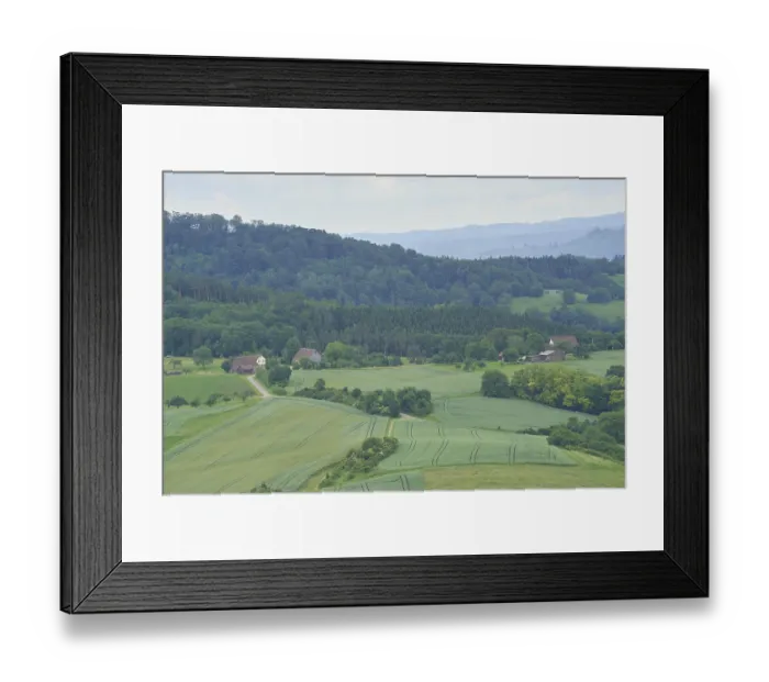 Framed Print : View from Einkorn of the hamlet of Ottennab Framed Print : View from Einkorn of the hamlet of Ottennab