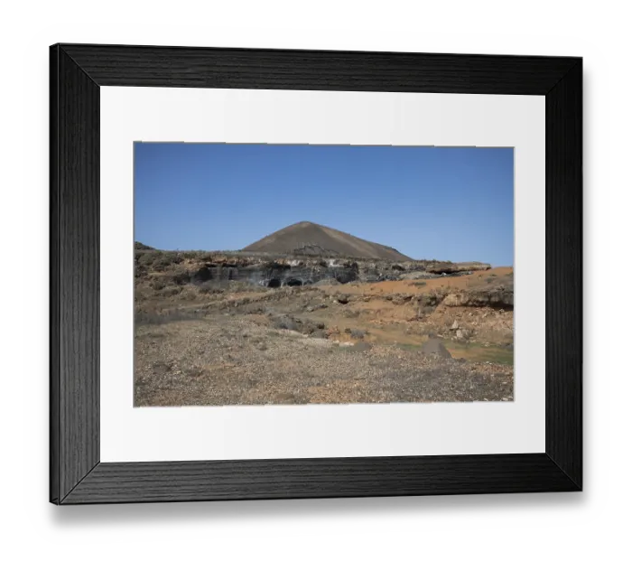 Framed Print : Rocky landscape around the volcano Montana de Guenia