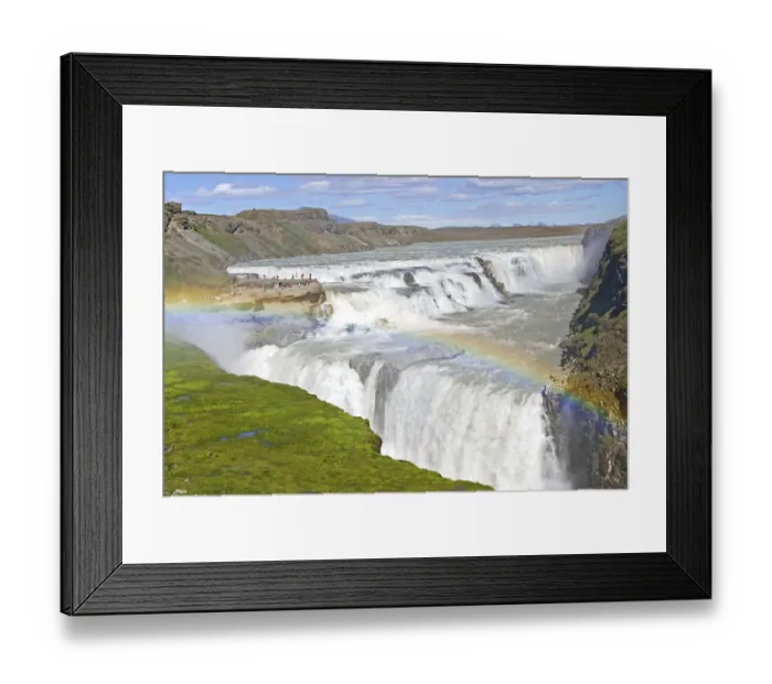 Framed Print : Golden waterfall, Gullfoss waterfall Framed Print : Golden waterfall, Gullfoss waterfall