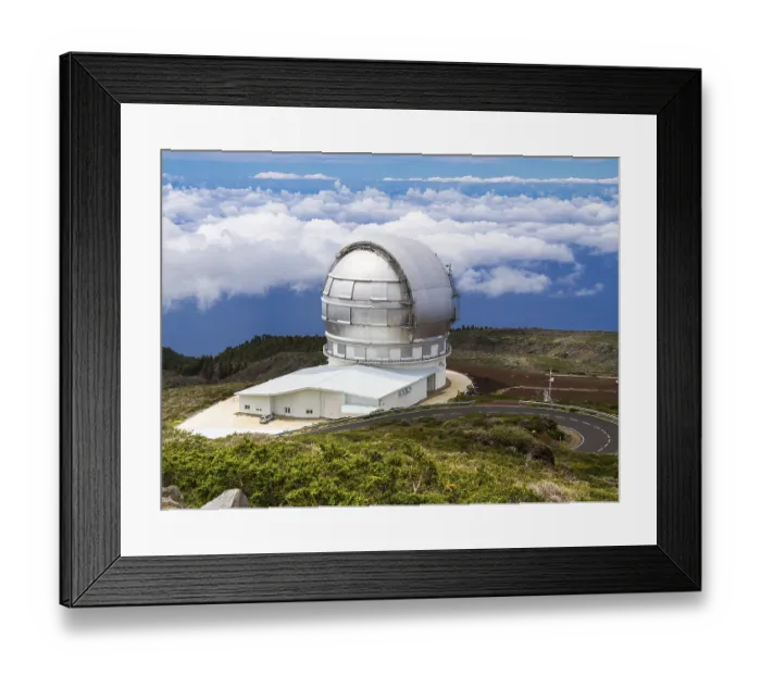 Framed Print : Gran Telescopio Canarias, observatory on Roque de los Muchachos above the clouds Framed Print : Gran Telescopio Canarias, observatory on Roque de los Muchachos above the clouds