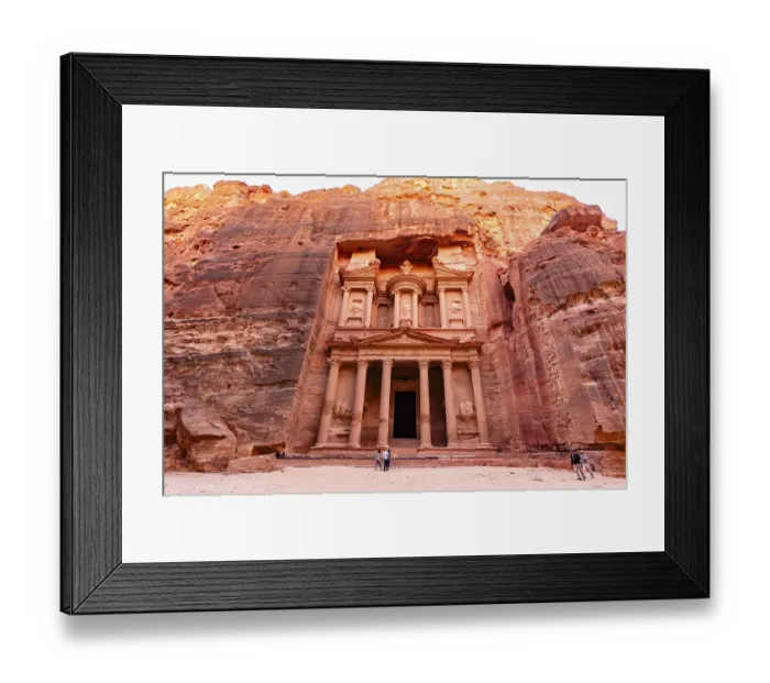 Framed Print : Treasury or Al-Khazneh at sunset, Petra, Jordan Framed Print : Treasury or Al-Khazneh at sunset, Petra, Jordan
