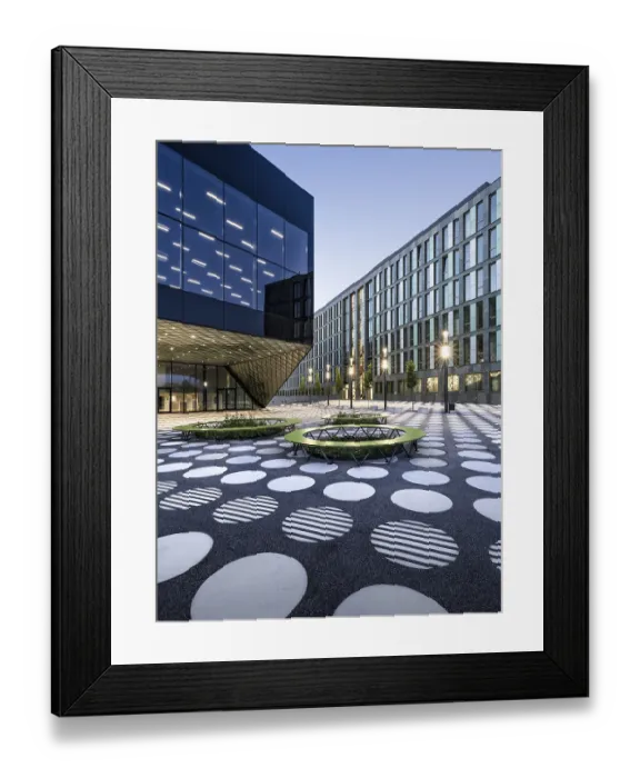 Framed Print : Modern architecture at the Futurium in government district