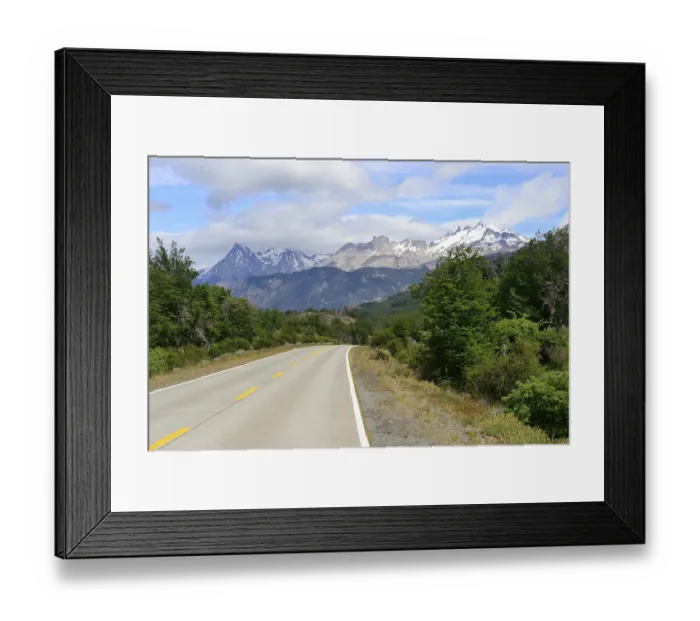 Framed Print : Asphalted section of the Carretera Austral Framed Print : Asphalted section of the Carretera Austral