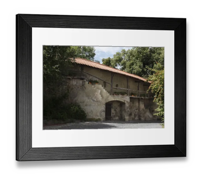 Framed Print : Town wall, Schongau, Pfaffenwinkel