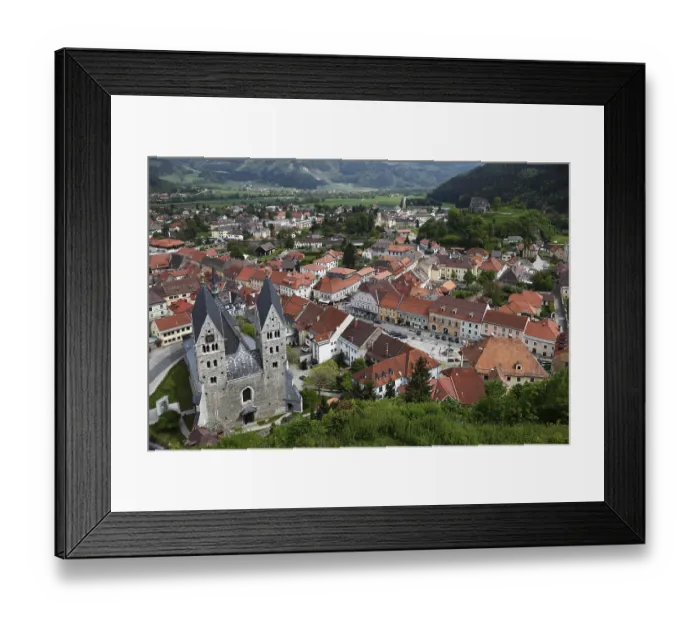 Framed Print : Overlooking the city center of Friesach Framed Print : Overlooking the city center of Friesach