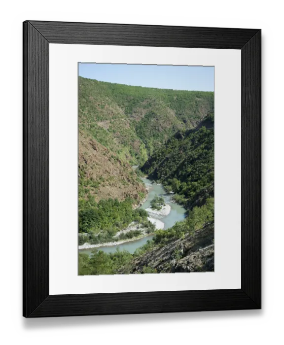 Framed Print : River Valbona between Bujan nund Fierze, Albania