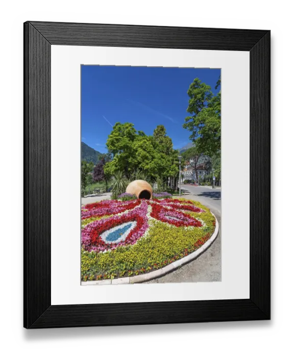 Framed Print : Flower arrangement on the spa promenade in Merano Framed Print : Flower arrangement on the spa promenade in Merano