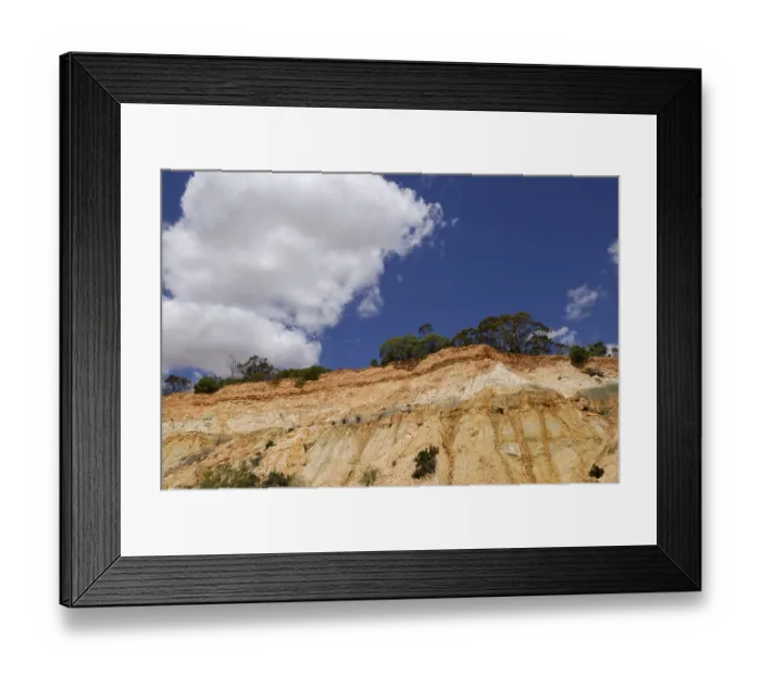 Framed Print : Steep cliffs of the Murray River near Berri Framed Print : Steep cliffs of the Murray River near Berri