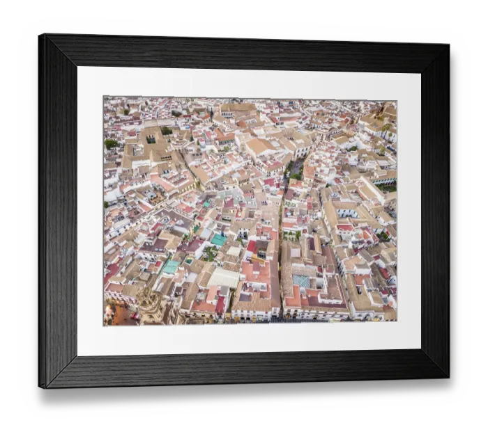 Framed Print : Aerial view of houses in the strict city center of Cordoba Framed Print : Aerial view of houses in the strict city center of Cordoba