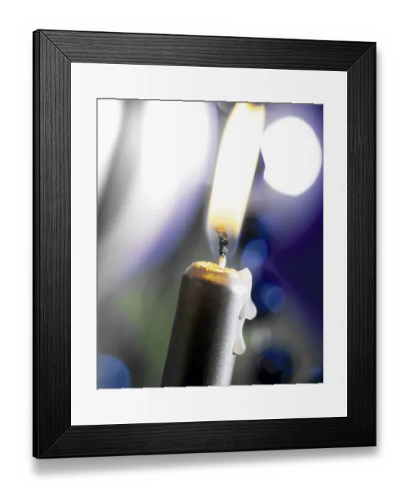 Framed Print : Burning candle