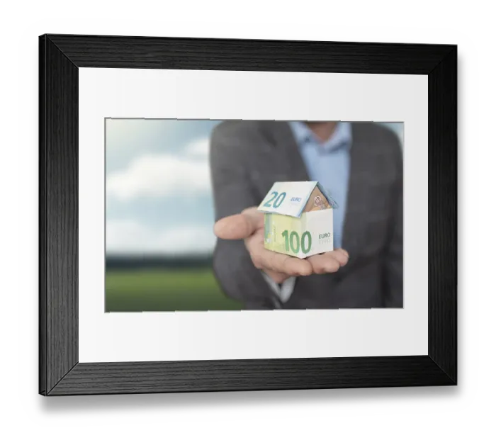 Framed Print : Real estate market, house purchase