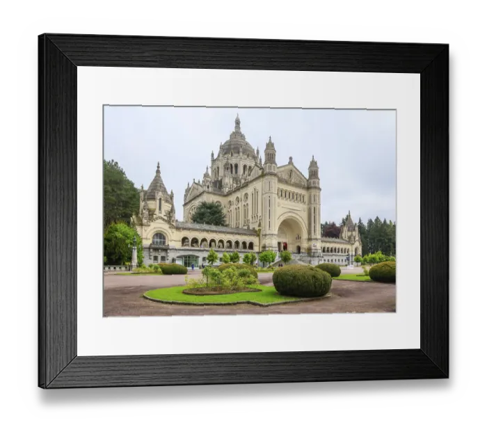 Framed Print : Romano-Byzantine Basilica Basilique Sainte-Therese de Lisieux Framed Print : Romano-Byzantine Basilica Basilique Sainte-Therese de Lisieux