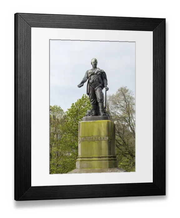 Framed Print : Monument, statue of David Livingstone