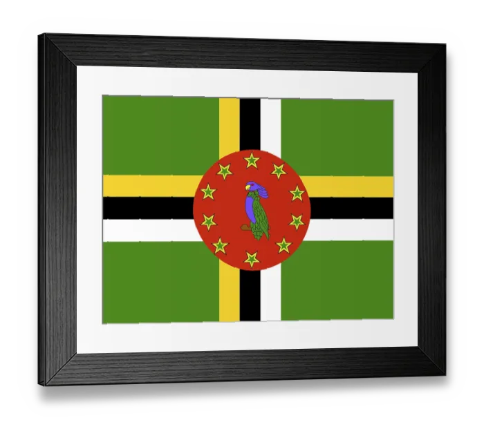 Framed Print : Official national flag of Dominica Framed Print : Official national flag of Dominica