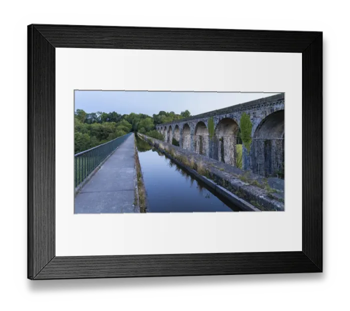 Framed Print : Evening at the Chirk Aqueduct & Viaduct