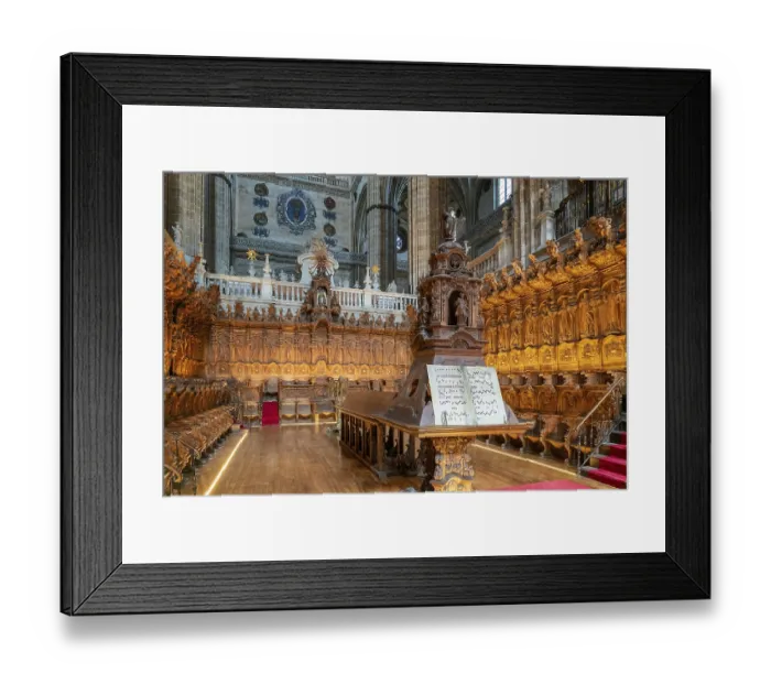 Framed Print : Salamanca, Spain, 9 April, 2024: view of the retrochoir of the New Cathedral in Salamanca