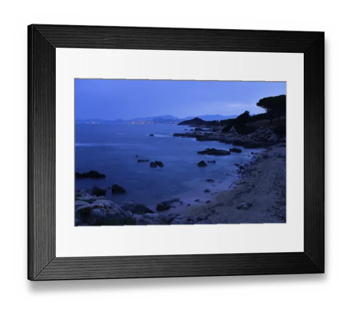 Framed Print : Capo Ferrato at night, Costa Rei