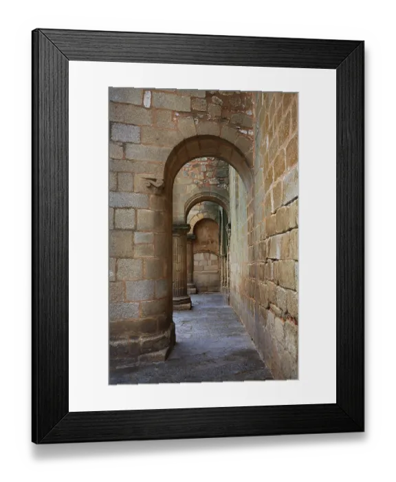 Framed Print : Caceres church of Santiago in Extremadura of Spain by the via de la Plata