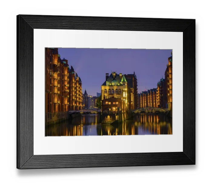 Framed Print : The old warehouse district in Hamburg Framed Print : The old warehouse district in Hamburg