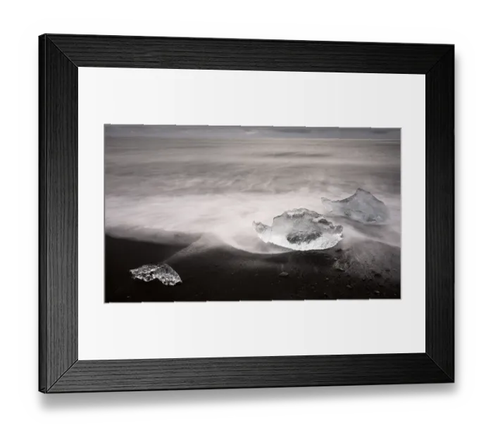 Framed Print : Melted icebergs on the beach of Jokulsarlon Framed Print : Melted icebergs on the beach of Jokulsarlon