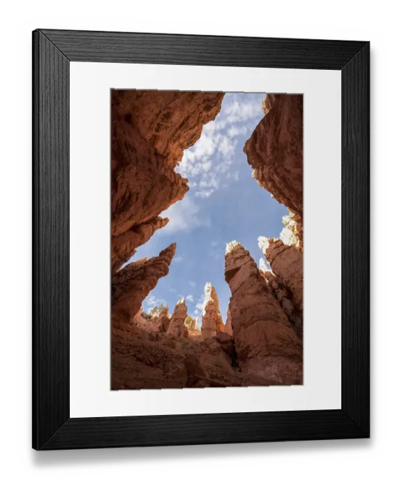 Framed Print : Iconic Wall Street gorge in the Bryce Canyon valley in Utah