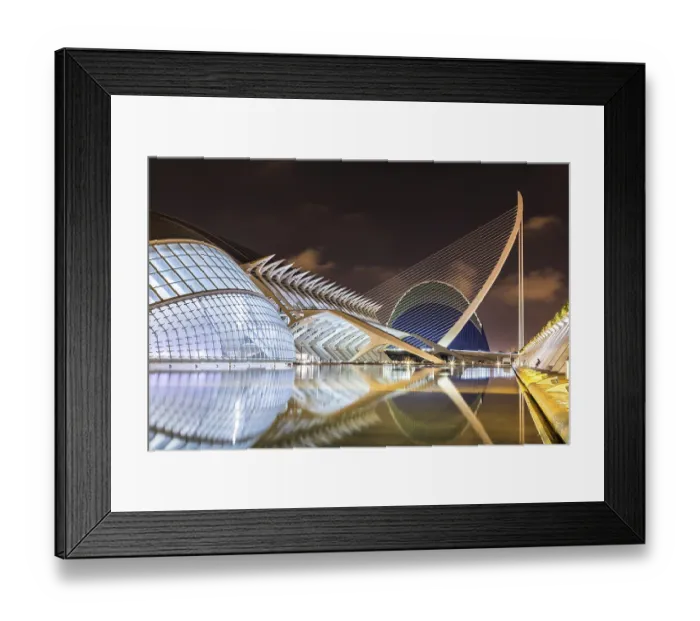 Framed Print : VALENCIA, SPAIN - JULY 22: City of arts and sciences designed by Santiago Calatrava architect in Valencia on July 22 Framed Print : VALENCIA, SPAIN - JULY 22: City of arts and sciences designed by Santiago Calatrava architect in Valencia on July 22