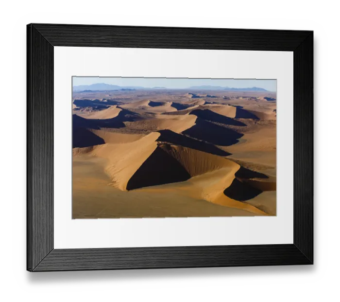 Framed Print : Aerial view, dune formation Devils Fork