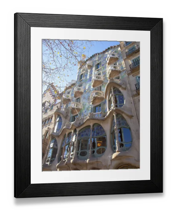 Framed Print : Barcelona Casa Batllo facade of Gaudi in Paseo de Gracia