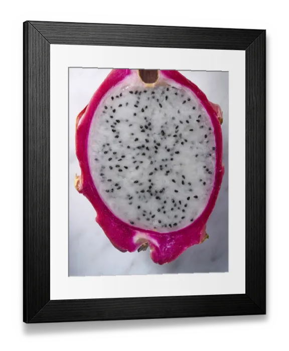 Framed Print : Pitaya dragon fruit pitahaya macro detail indoor texture Framed Print : Pitaya dragon fruit pitahaya macro detail indoor texture
