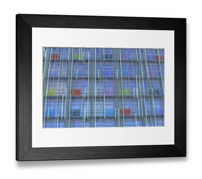 Framed Print : Moscow, Russia - January 18, 2020: Part of the facade of the modern Garden Embassy Hotel