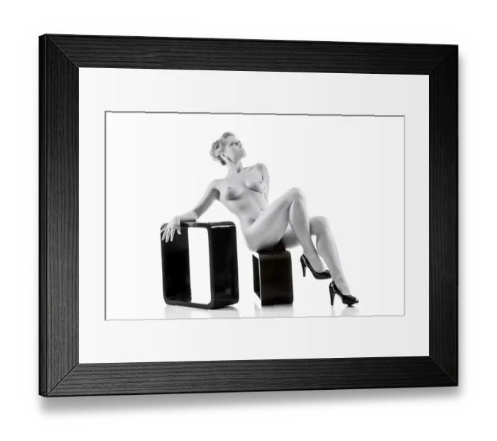 Framed Print : Elegant adult beautifu nude woman Framed Print : Elegant adult beautifu nude woman