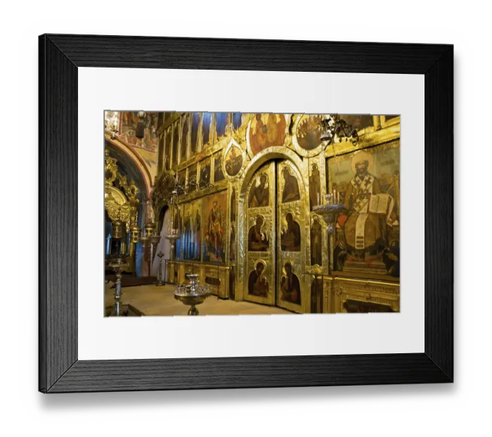 Framed Print : Saint icons inside of the church in Suzdal, Russia