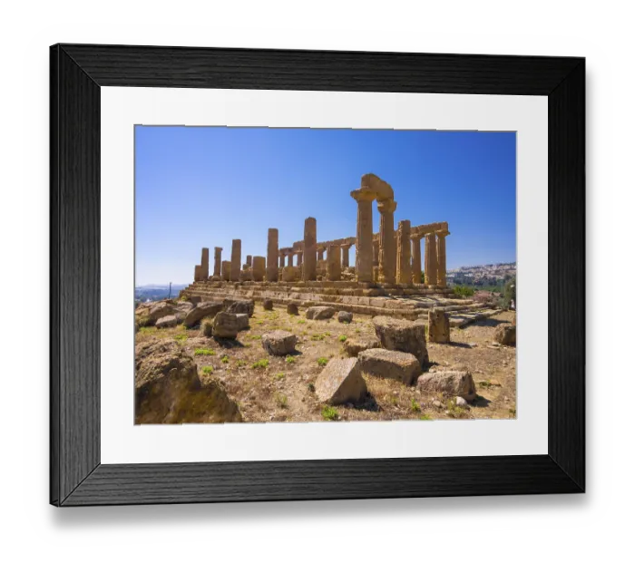 Framed Print : Temple of Hera or Temple of Juno