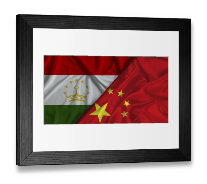 Framed Print : Bilateral relations between Tajikistan and China
