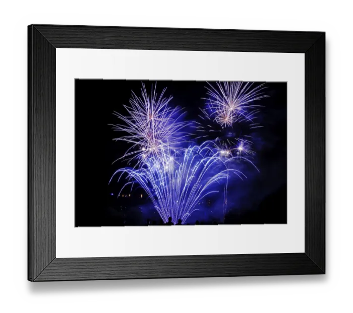 Framed Print : Festival event with colorful fireworks display