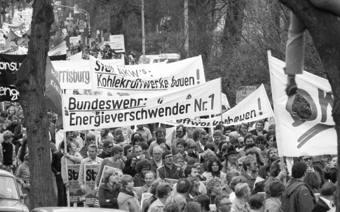 Framed Print : More than 100, 000 people demonstrated against nuclear power on 14
