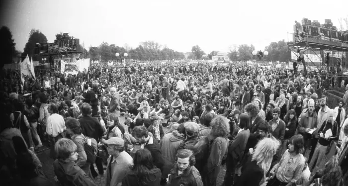Framed Print : More than 100, 000 people demonstrated against nuclear power on 14