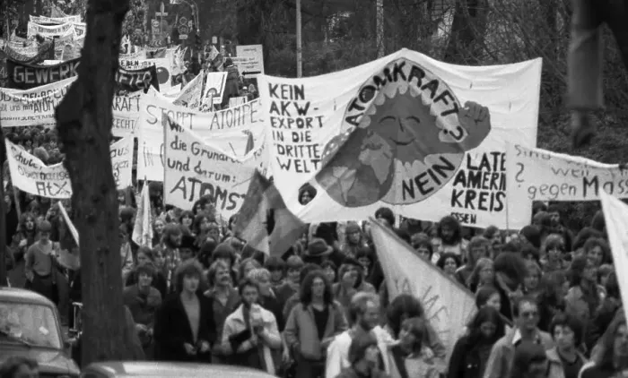 Framed Print : More than 100, 000 people demonstrated against nuclear power on 14