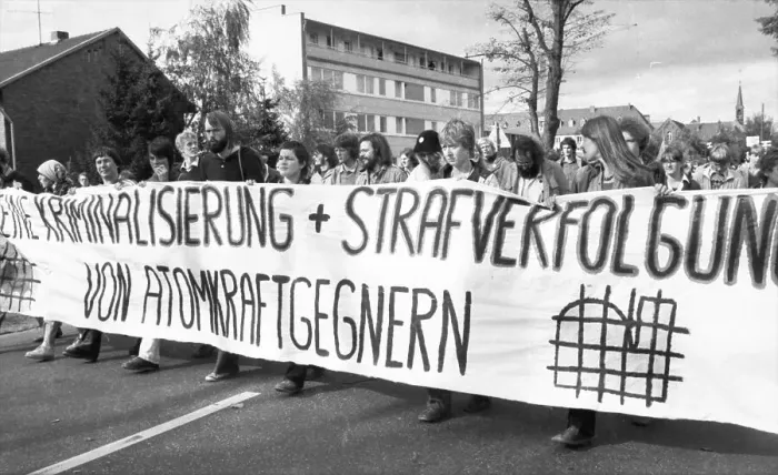 Framed Print : More than 100, 000 people demonstrated against nuclear power on 14