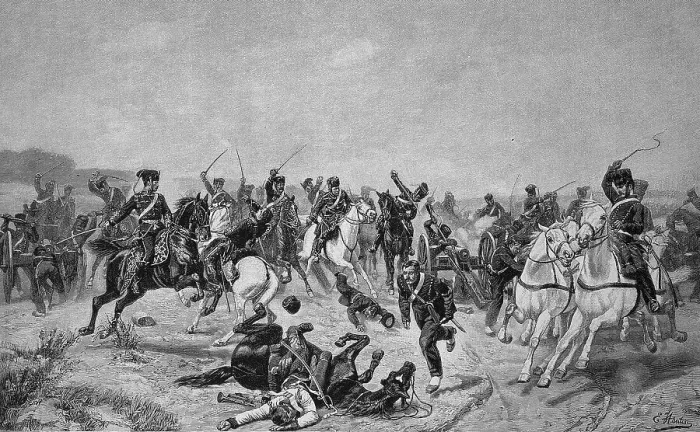 Framed Print : The 11 Hussars at Vionville, 16 August 1870