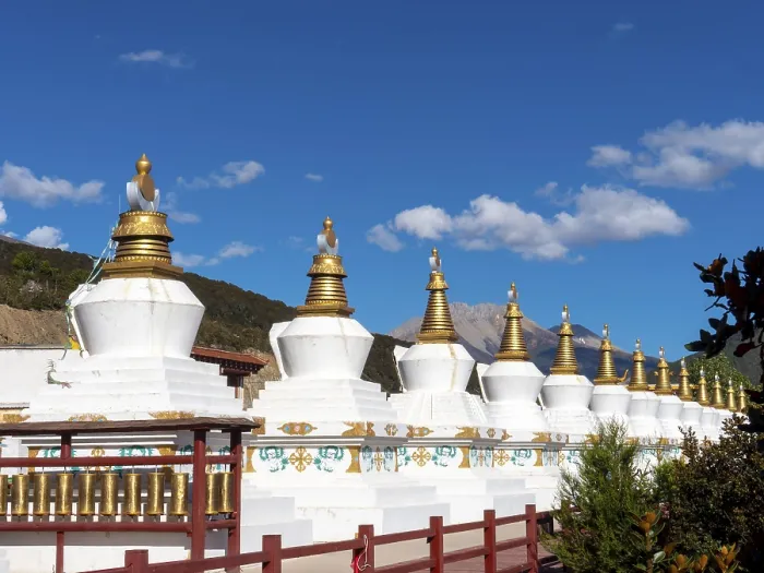 Framed Print : The 13 White Stupas of Deqin, Pagodas in the Highlands of Eastern Tibet