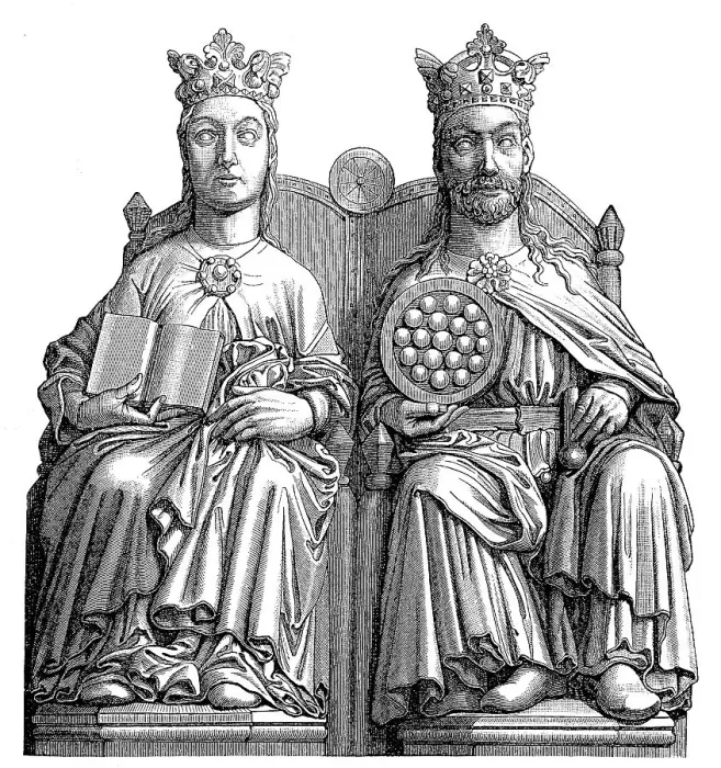Framed Print : The 13th century statues of Emperor Otto I and his wife Editha in Magdeburg Cathedral